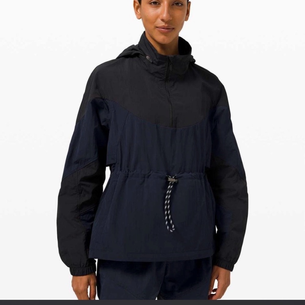 Lululemon 'Evergreen' Black Nylon Anorak Jacket Size 4